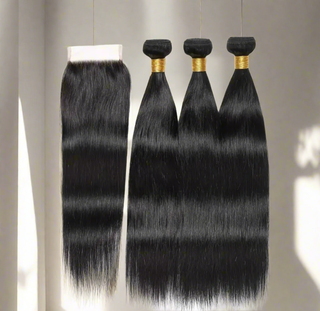 3 bundles with 4×4 closure 20-inch