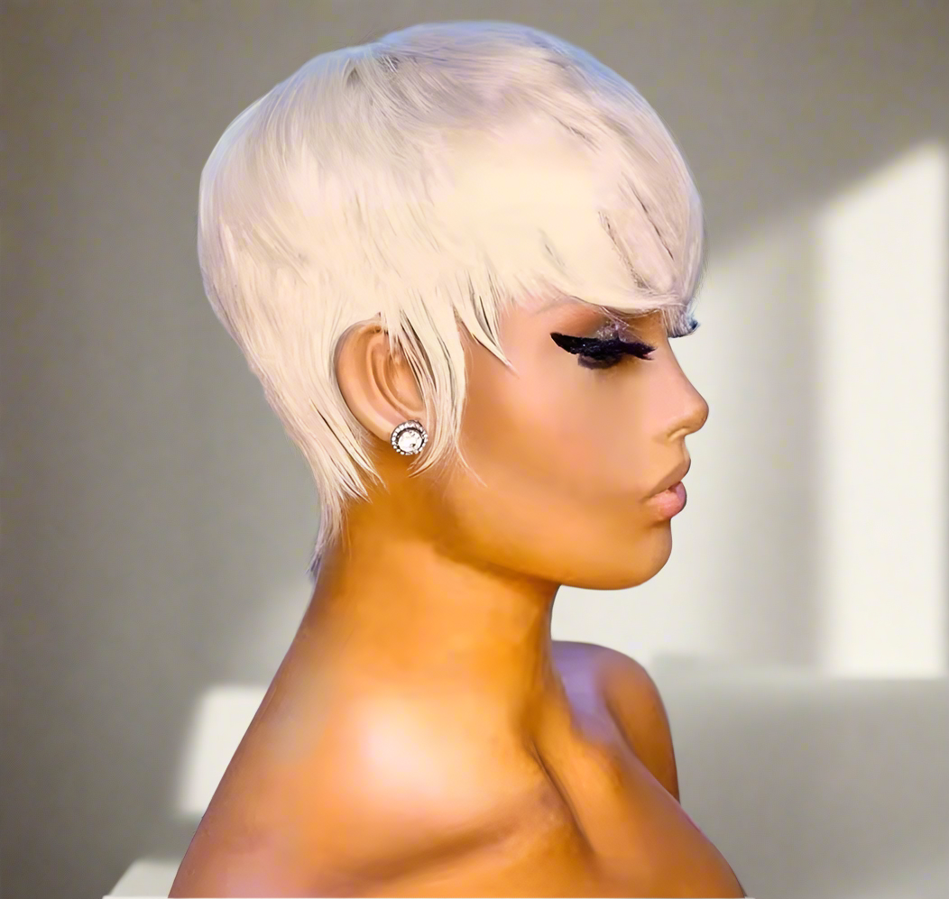 Pixie wigs human hair #613