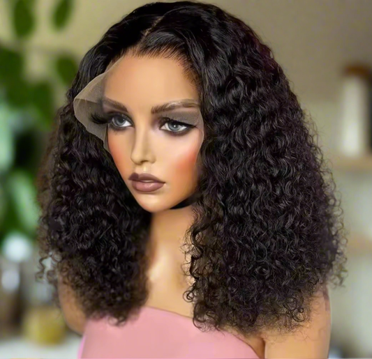 Wig human hair Virgin 12A Human Brazilian 250%Density 14-inch