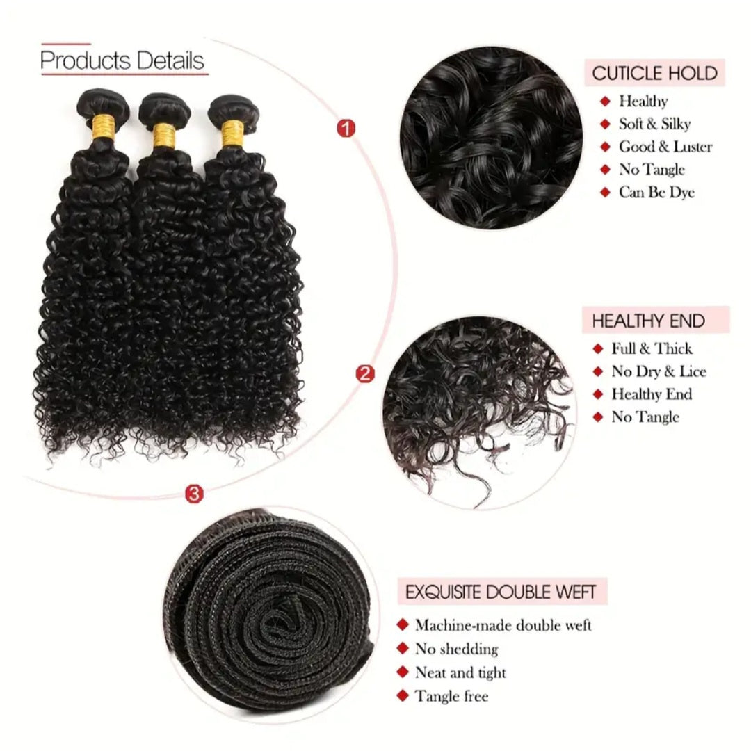 3Bundles Curly 12A 14-inch