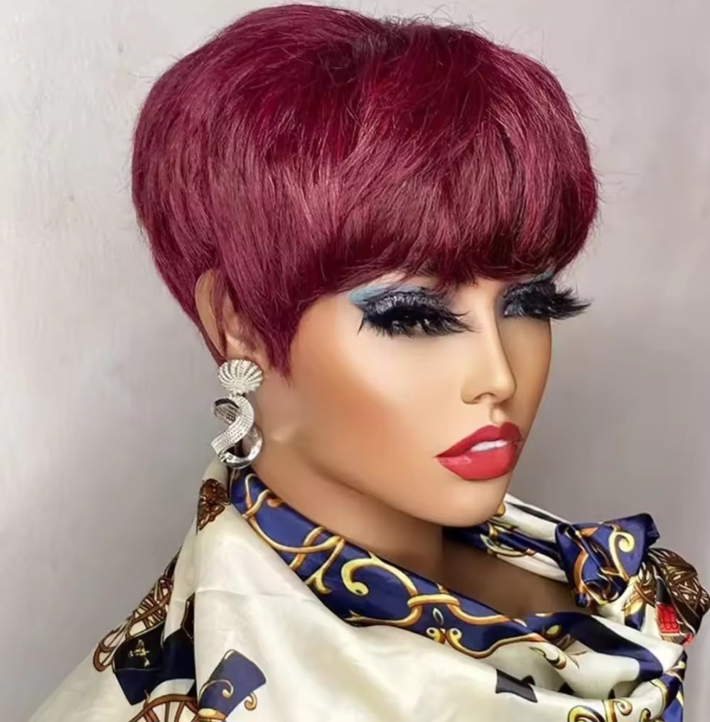 Pixie wigs human hair #613