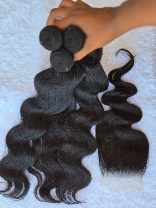 Bundles 3bundles with closure 24-inch 8A