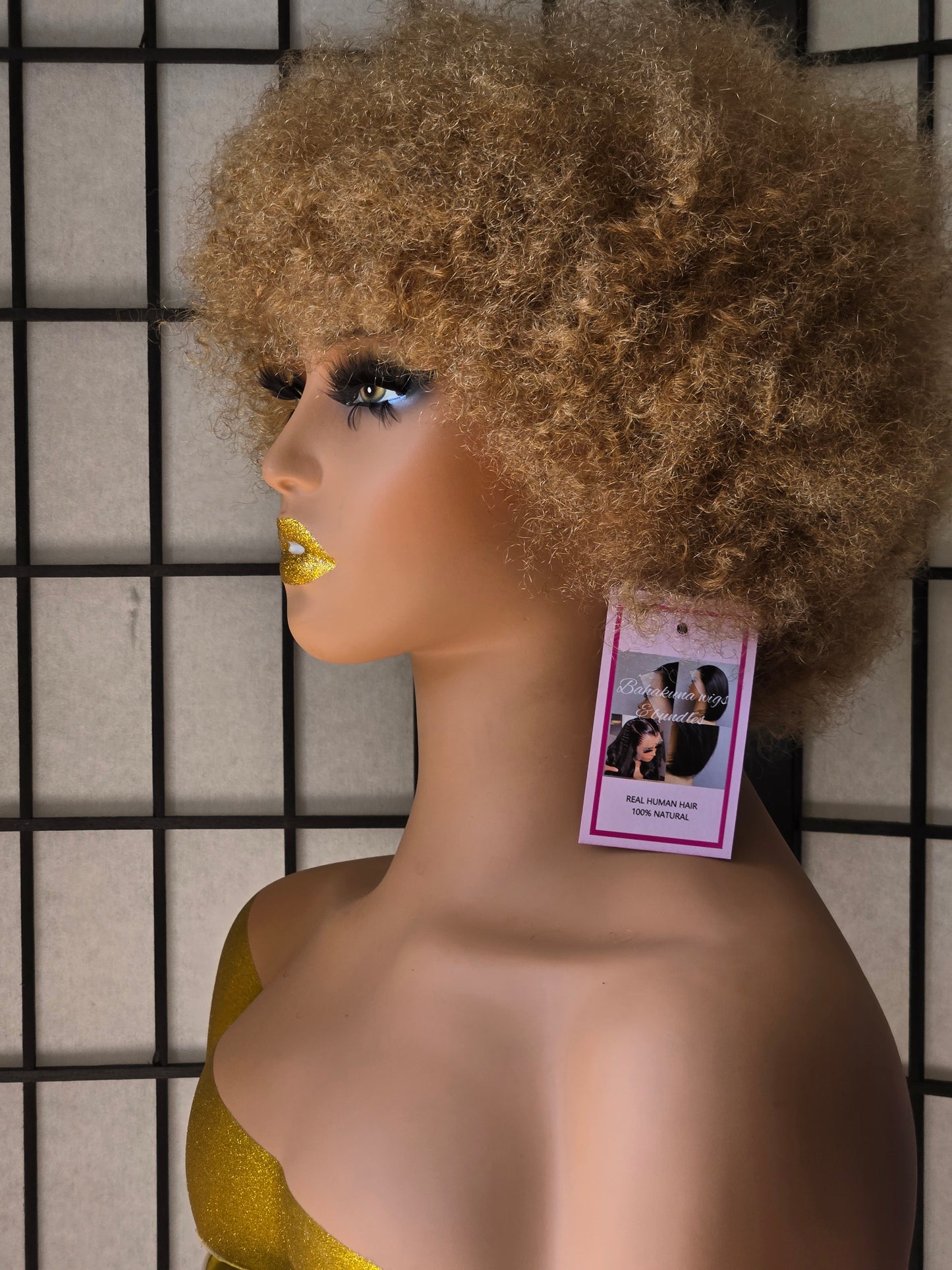 Afro wigs Human Hair no-Lace
