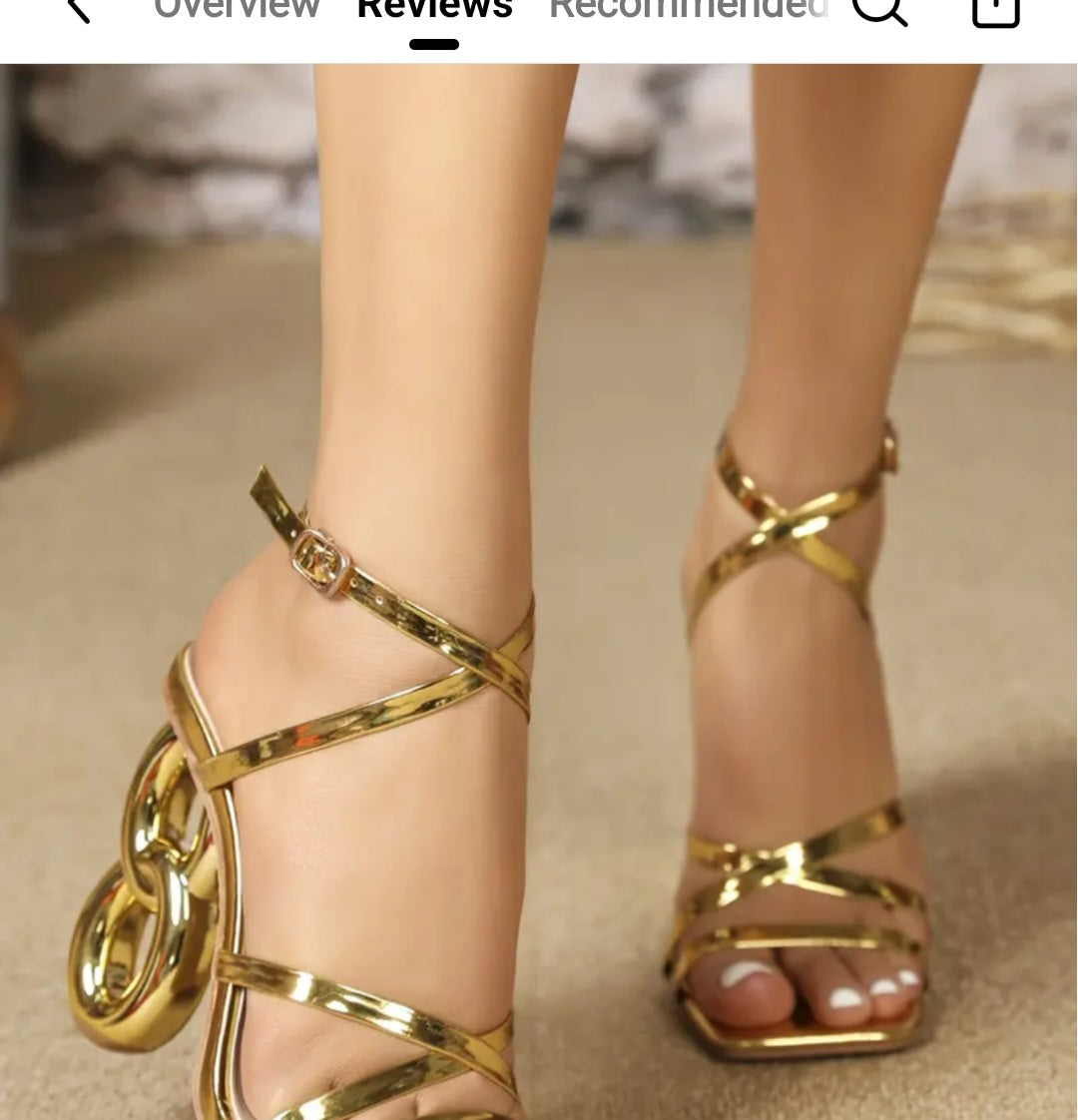Shoes INFPOTEN Fashionable 8-Heel Stiletto Women's Shoes Sandals with Straps