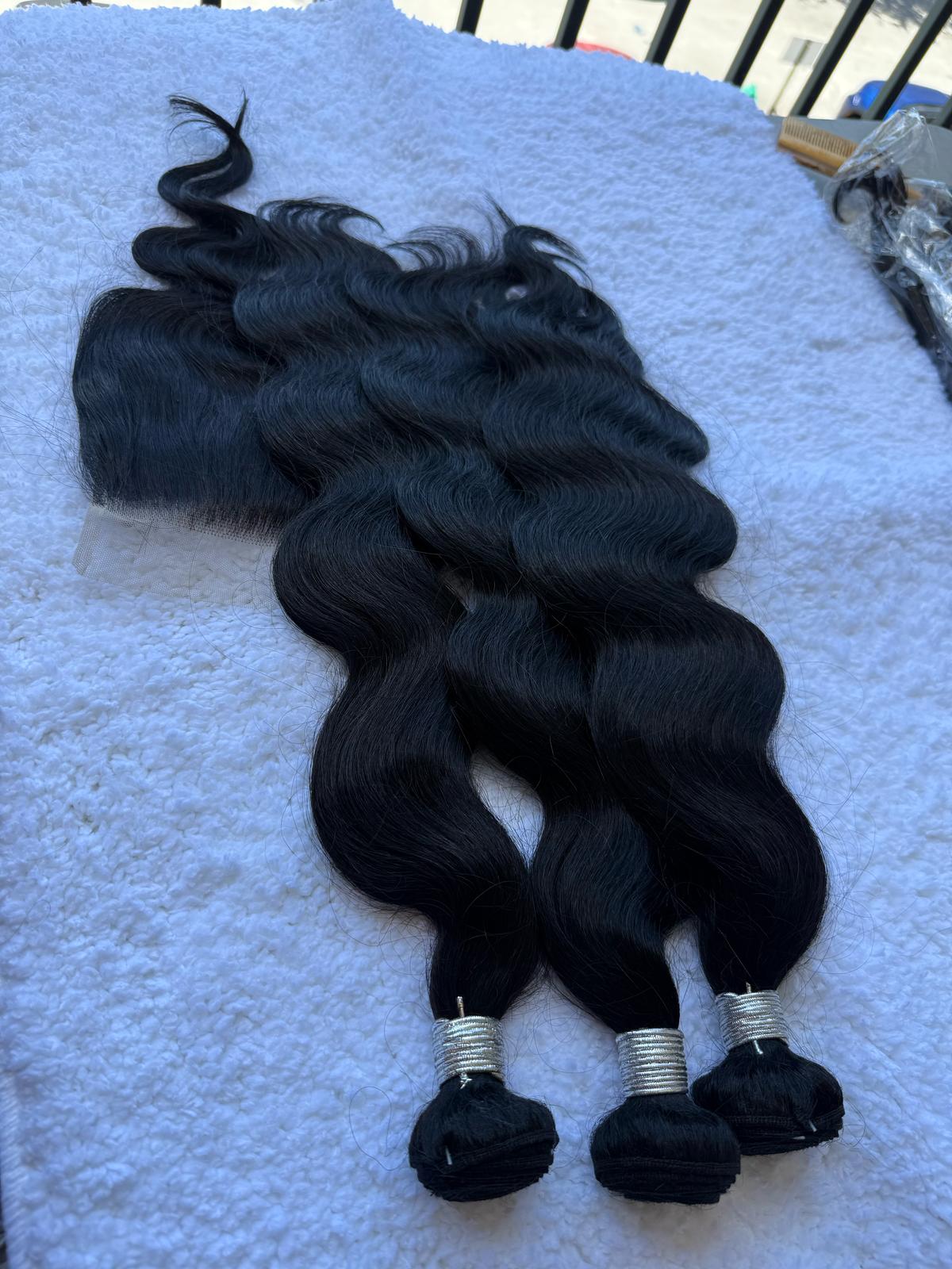 Bundles 3bundles with closure 24-inch 8A